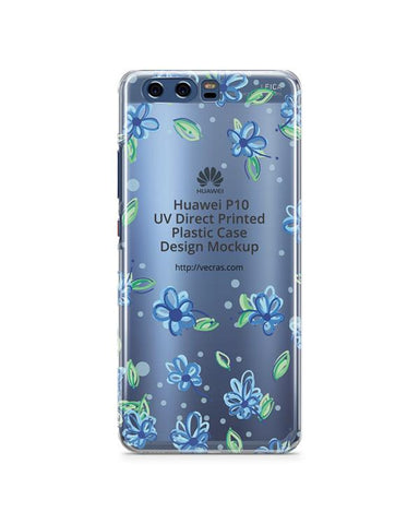 Huawei P10- PC Clear Case - Design Mockup PSD Template for UV Direct Printing