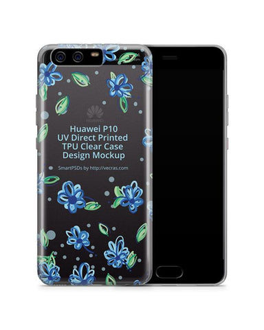 Huawei P10 UV TPU Clear Mobile Case Design Mockup