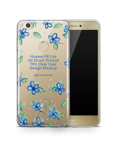Huawei P8 Lite 2017 UV TPU Clear Mobile Case Design Mockup