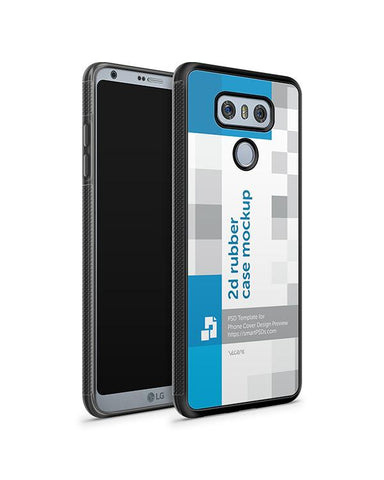 LG G6 2d RubberFlex Case Mockup 2017 (Front-Back Angled)