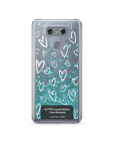 LG G6 UV TPU Liquid Glitter Case Design Mockup