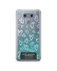 LG G6 UV TPU Liquid Glitter Case Design Mockup 