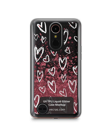 LG K10 2017 UV TPU Liquid Glitter Case Design Mockup