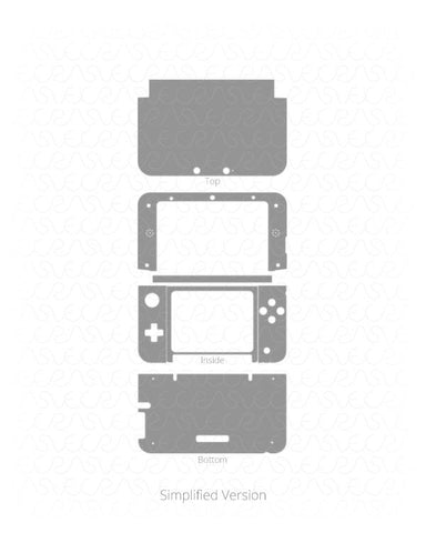 Nintendo 3DS XL Vinyl Skin Vector Cut File Template 2011