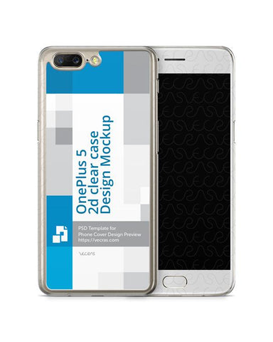 OnePlus 5 2d PC ClearCase Design Mockup 2016 (Front-Back)