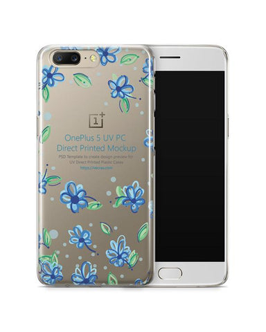 OnePlus 5 UV PC Clear Mobile Case Design Mockup 2017