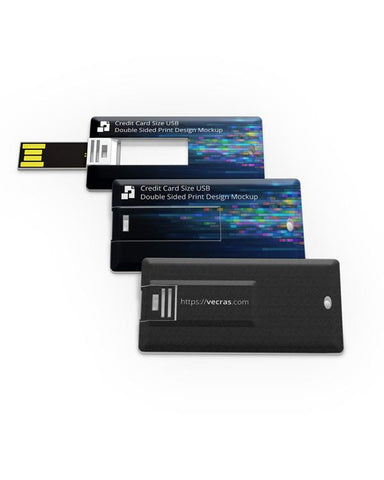 Credit Card Size USB Pendrive Print Design Mockup
