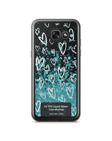 Samsung Galaxy A3 2017 UV TPU Liquid Glitter Case Design Mockup
