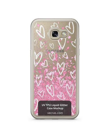 Samsung Galaxy A5 2017 UV TPU Liquid Glitter Case Design Mockup