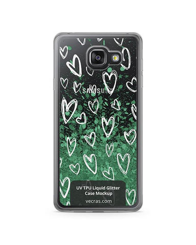 Samsung Galaxy A7 2016 UV TPU Liquid Glitter Case Design Mockup