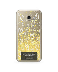 Samsung Galaxy A7 2017 UV TPU Liquid Glitter Case Design Mockup 