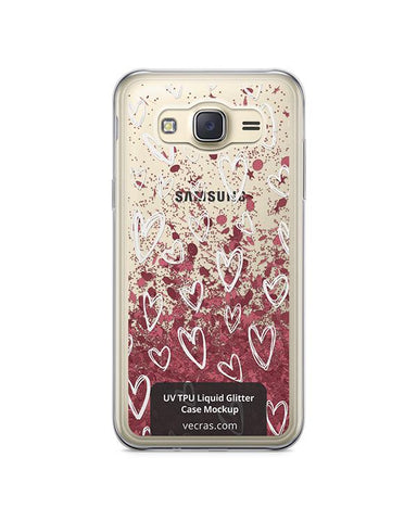 Samsung Galaxy J5 UV TPU Liquid Glitter Case Design Mockup