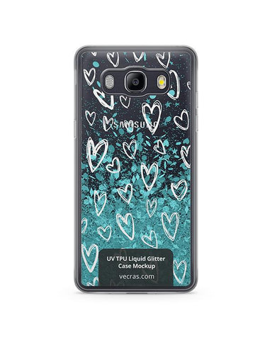 Samsung Galaxy J5 2016 UV TPU Liquid Glitter Case Design Mockup