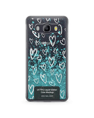 Samsung Galaxy J5 2016 UV TPU Liquid Glitter Case Design Mockup 