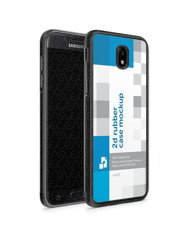 Samsung Galaxy J5 (2017) Europe 2d RubberFlex Case Mockup (Front-Back Angled)