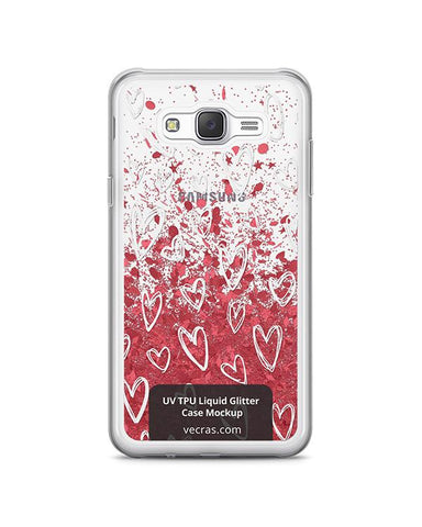 Samsung Galaxy J7 UV TPU Liquid Glitter Case Design Mockup