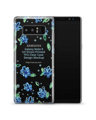 Samsung Galaxy Note 8 UV TPU Clear Mobile Case Design Mockup 2017