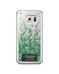 Samsung Galaxy S6 Edge UV TPU Liquid Glitter Case Design Mockup 