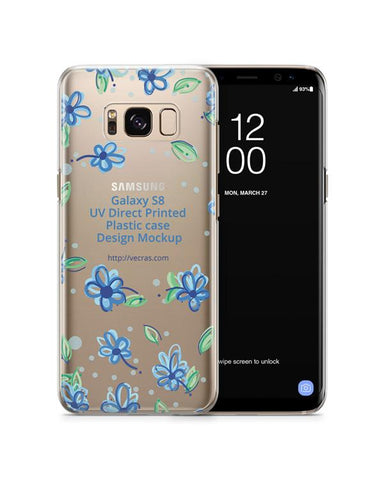 Samsung Galaxy S8-UV PC Clear Mobile Case Design Mockup 2017
