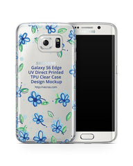 Samsung Galaxy S6 Edge UV TPU Clear Mobile Case Design Mockup 2015