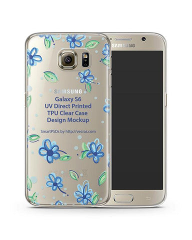 Samsung Galaxy S6 UV TPU Clear Mobile Case Design Mockup 2015