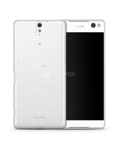 Sony Xperia C5 Ultra UV TPU Clear Case Design Mockup 2015