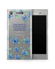 Sony Xperia XZ1 UV TPU Clear Case Mockup Front-Back 2017
