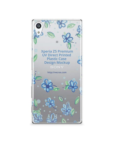 Sony Xperia Z5 Premium- UV PC Clear Mobile Case Design Mockup 2015