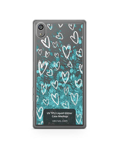 Sony Xperia Z5 UV TPU Liquid Glitter Case Design Mockup