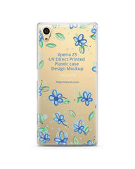 Sony Xperia Z5- UV PC Clear Mobile Case Design Mockup 2015