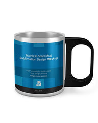 Stainless Steel Mug Sublimation Design Mockup