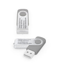 Twister Metal USB Flash Drive Design Mockup