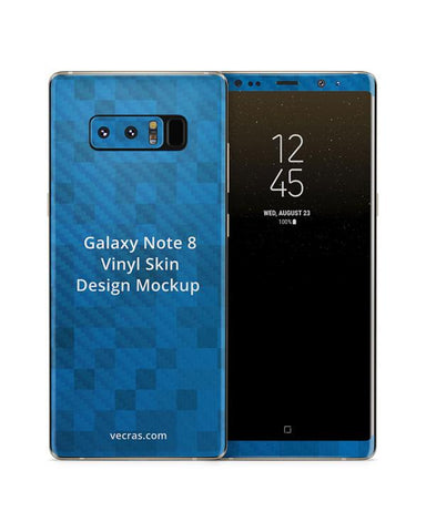 Samsung Galaxy Note 8 Vinyl Skin Design Mockup 2017