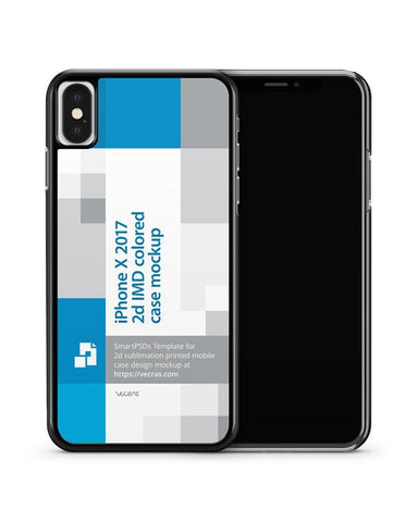 Apple iPhone X 2d IMD Colored Mobile Case Design Mockup 2017 (V2)