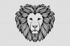 Artistic Mirror Graphics of Wild Animal Lion