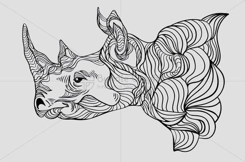 Rhinoceros - Wild Animal Creative Graphics