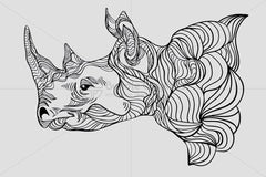 Rhinoceros - Wild Animal Creative Graphics