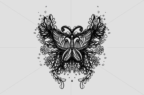 Beautiful Butterfly - Creative Scribble Style Insect