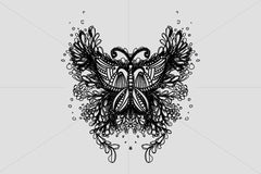 Beautiful Butterfly - Creative Scribble Style Insect