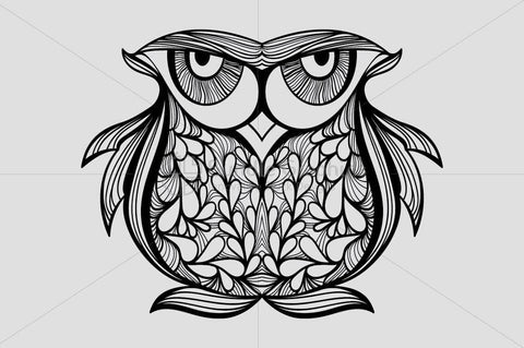 Staring Owl -  Creative Textured Graphics