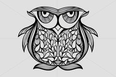 Staring Owl -  Creative Textured Graphics