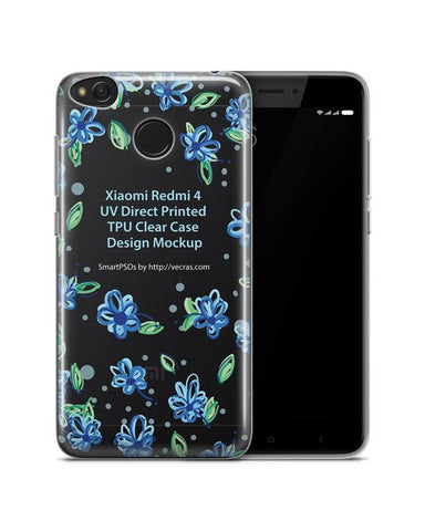 Xiaomi Redmi 4-4x UV TPU Clear Mobile Case Design Mockup 2017