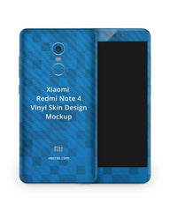 Xiaomi Redmi Note 4 Vinyl Skin Design Mockup 2017