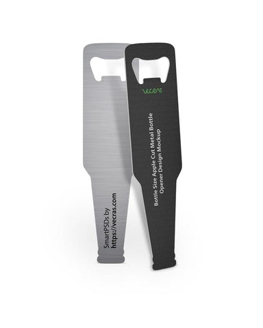 Bottle Size Apple Cut Metal Bottle Opener Design Mockup