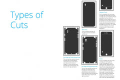 How to Apply Skin on Mobile Phone Device - Set of 36 Demonstrative Illustrations 