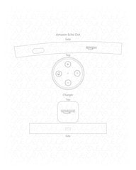 Amazon Echo Dot & Power Adaptor Vinyl Skin Vector Cut File Template 2016
