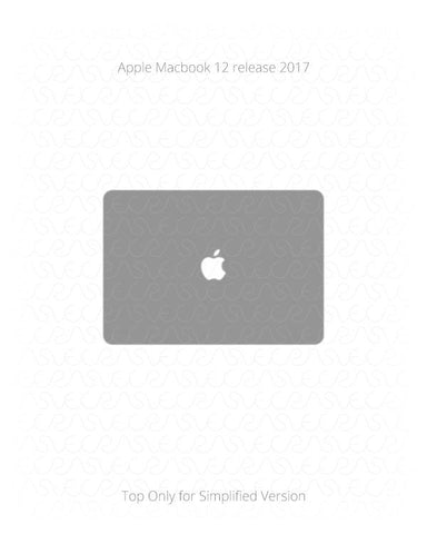 Apple MacBook 12 Inch Vinyl Skin Vector Cut File Template 2017