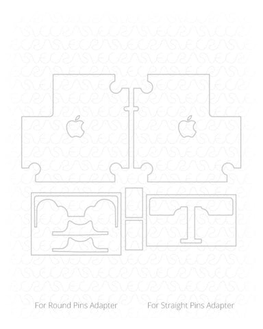 Apple 87W USB-C Power Adapter for 15-inch MacBook Pro Skin Vector Cut File Template