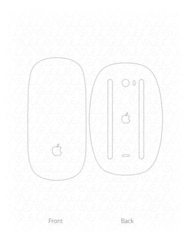 Apple Magic Mouse 2 Vinyl Skin Vector Cut File Template 2015