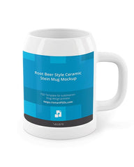 Root Beer Style Ceramic Mug Stein Mockup